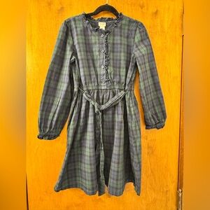 Crewcuts Green Plaid Kids Dress
